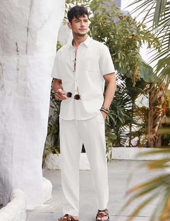 Linen White Trouser